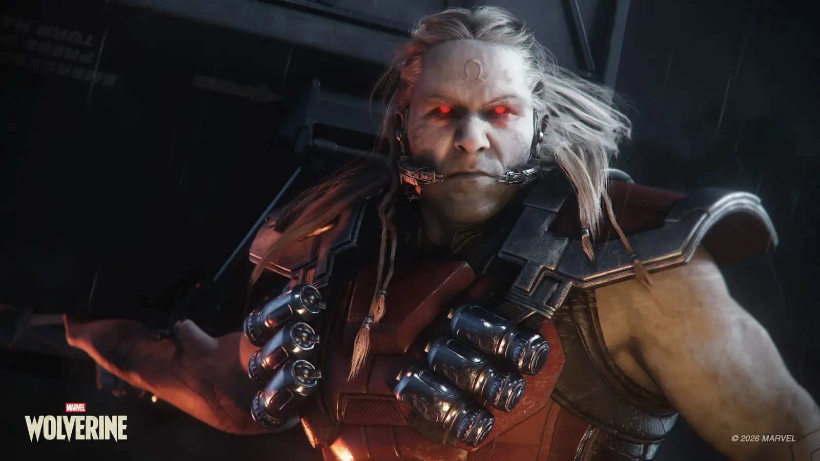 Wolverine confronting the mutant villain Omega Red in combat