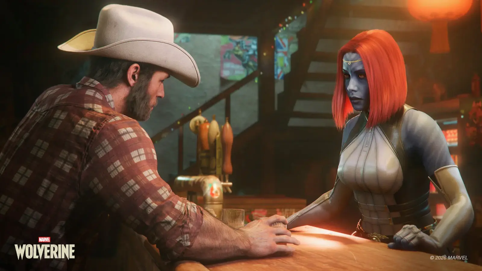 Wolverine, Mystique, and Sabretooth together in the Princess Bar