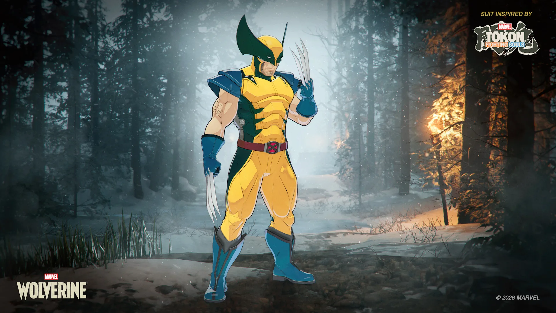 Wolverine wearing the MARVEL Tōkon Fighting Souls suit