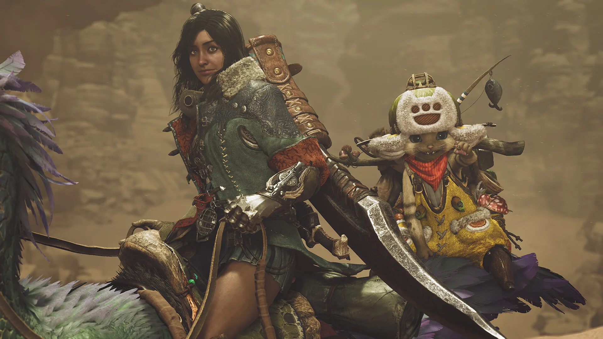Monster Hunter Wilds gameplay scene in the Forbidden Lands