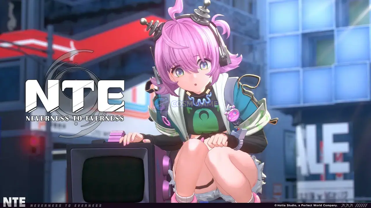 Linko appears in the official NTE character PV with pink hair and headset equipment.
