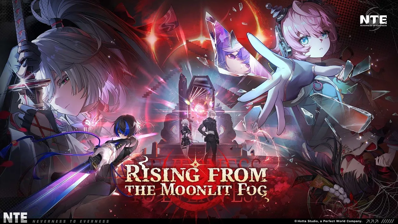 Zankou and other characters in the NTE: Neverness to Everness Version 1.3 Rising from the Moonlit Fog trailer key art