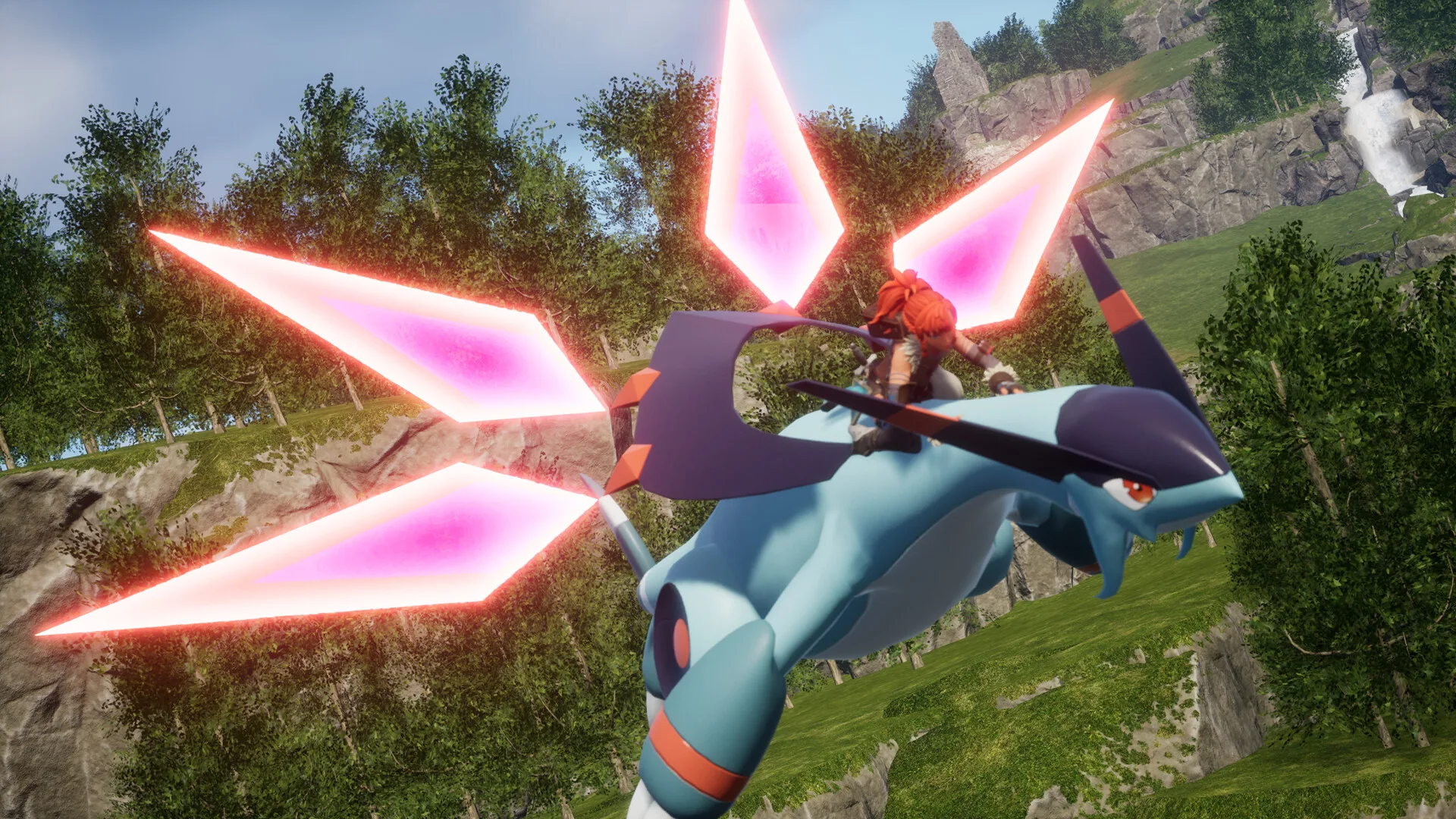 A gameplay scene from Palworld.