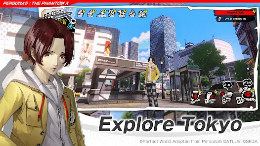 Persona5 The Phantom X Google Play screenshot showing Tokyo exploration