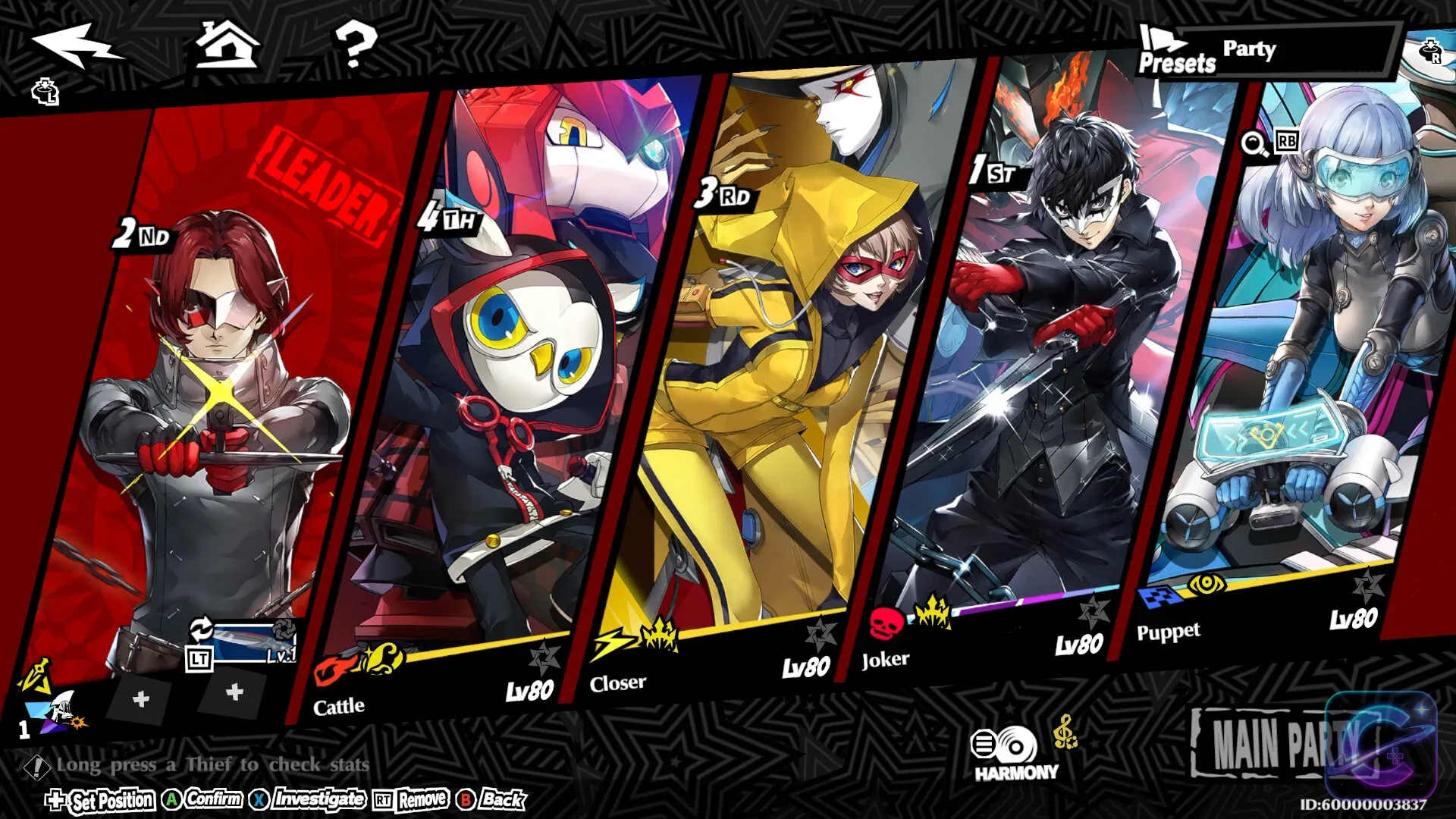 Members of the Phantom Thief party appear together in Persona5: The Phantom X.