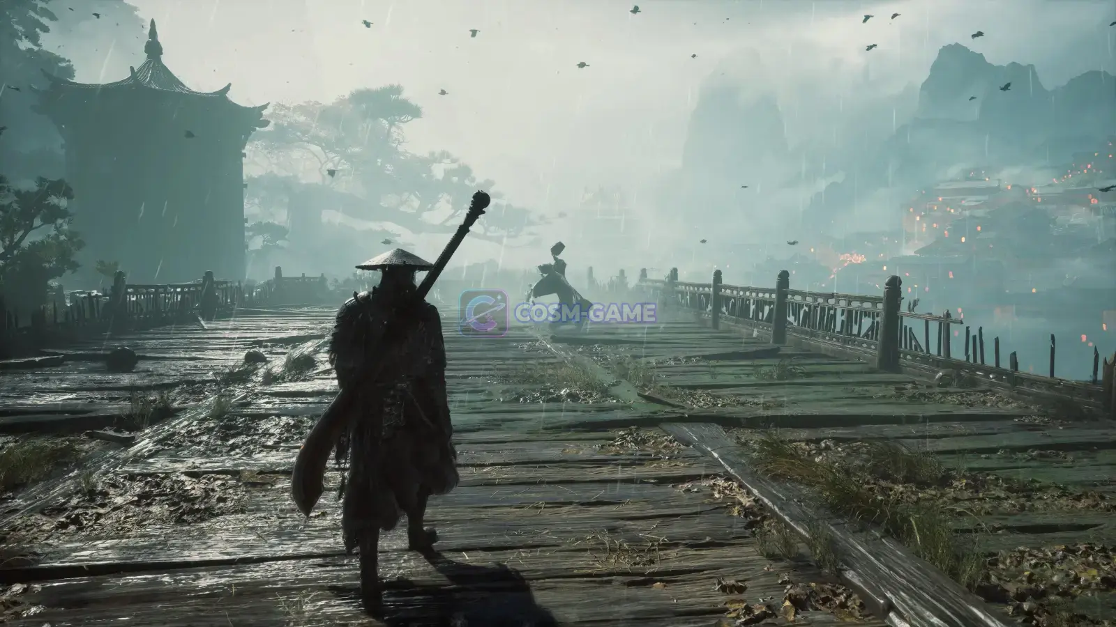 Soul faces a powerful enemy during a large combat encounter.