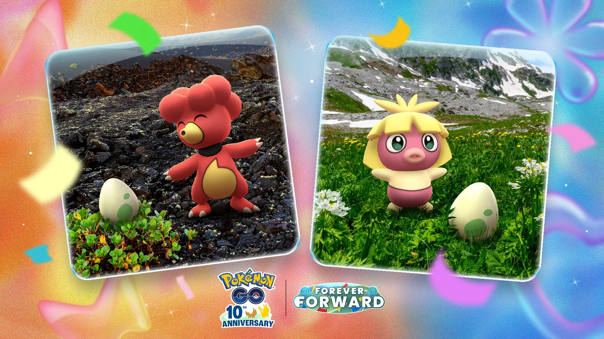 Pokémon GO Fire and Ice Hatch Day official event artwork