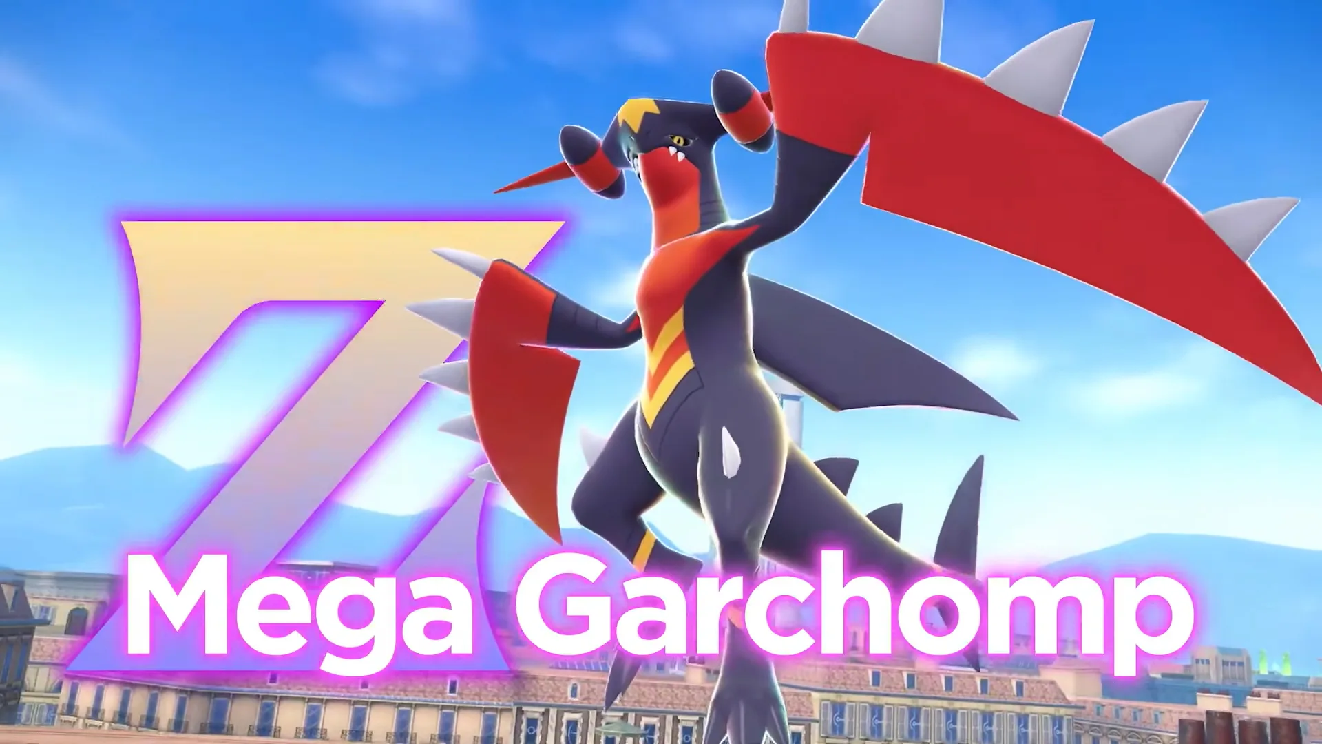 Pokémon Legends: Z-A Mega Garchomp artwork from the current Mystery Gift guide