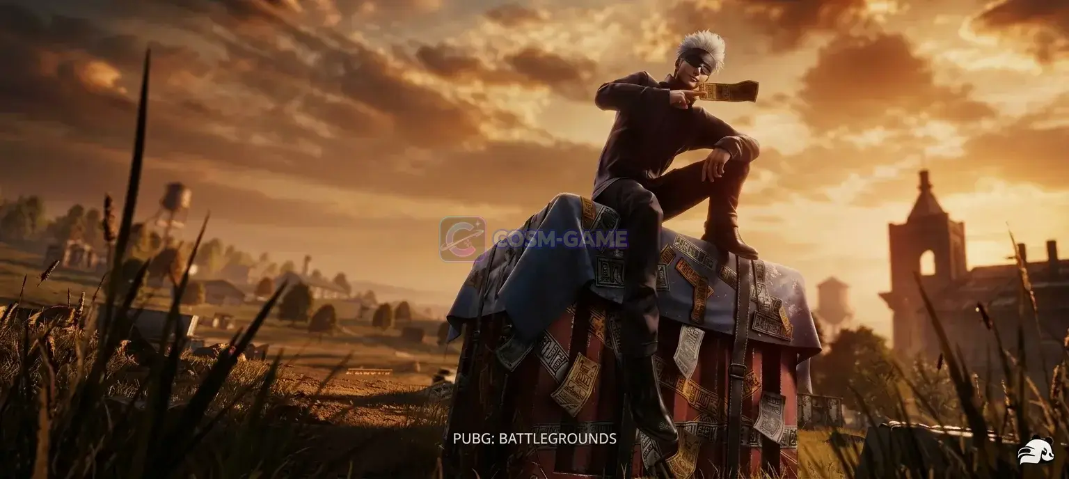 A PUBG survivor wearing a combat helmet stands against a smoky battleground backdrop.