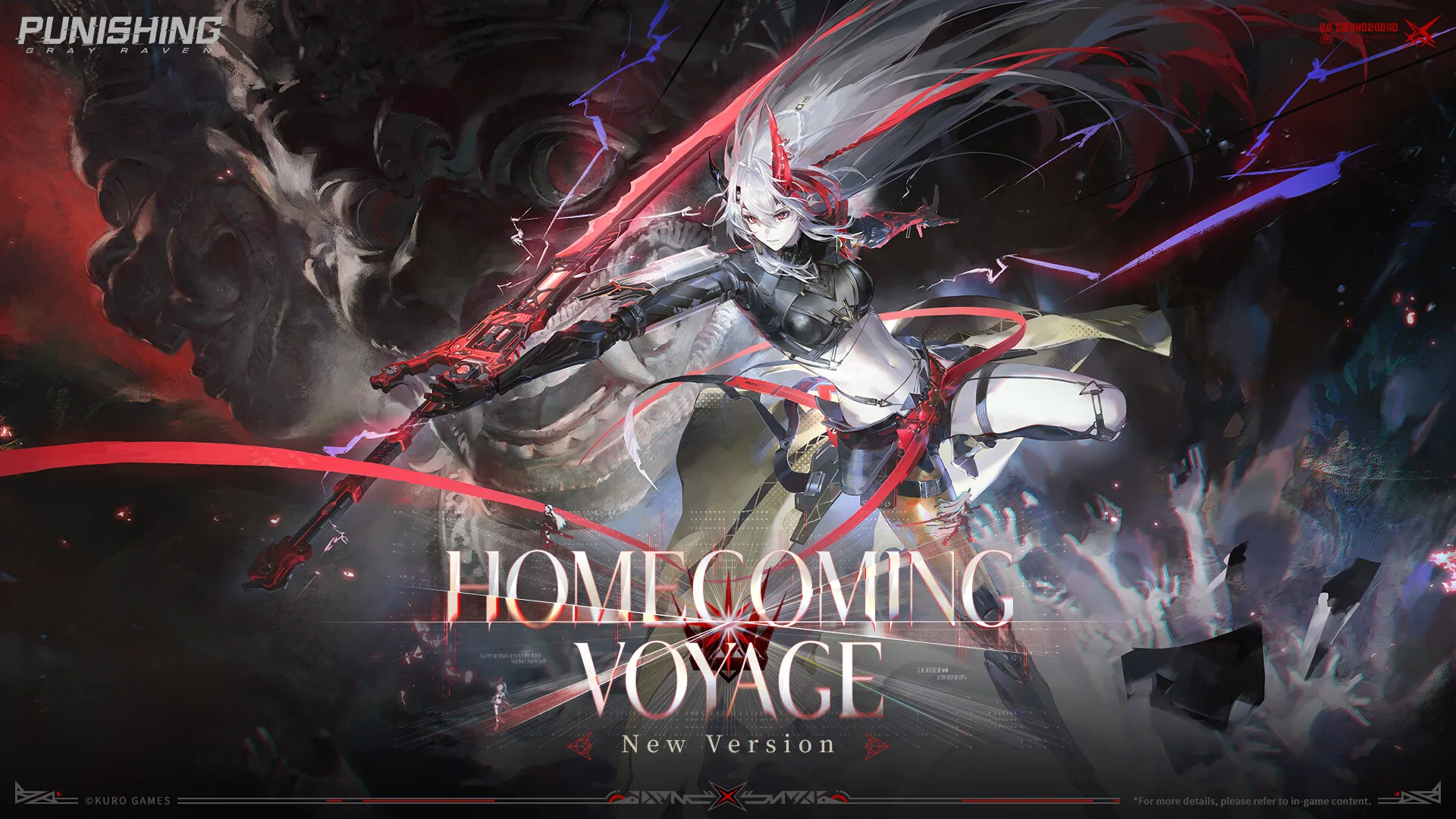 Promotional imagery from the Punishing: Gray Raven Homecoming Voyage video.