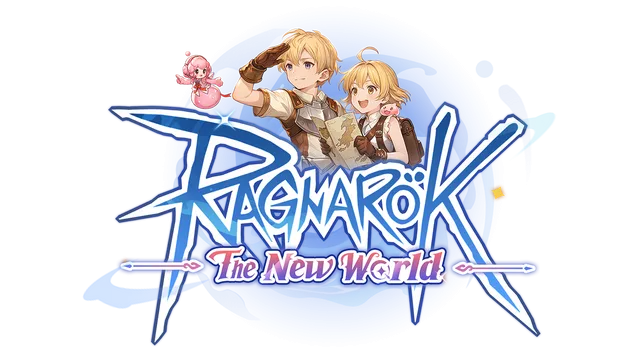 The Ragnarok: The New World logo appears with two blond adventurers and a Poring.