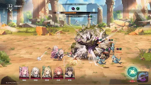 RELLION: NPC Survival character showcase featuring detailed hero artwork and combat skill presentation.