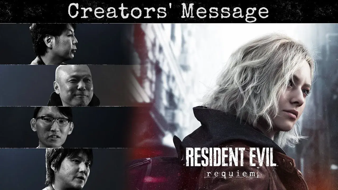 Capcom developer message presenting Resident Evil Requiem