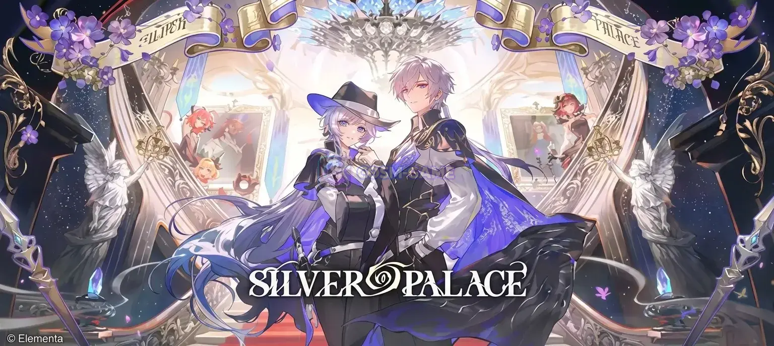 A silver-haired detective in a dark wide-brimmed hat reaches toward a glowing artifact in a dim archive.
