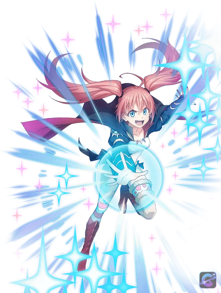 Milim Nava illustrating the 3D battle system