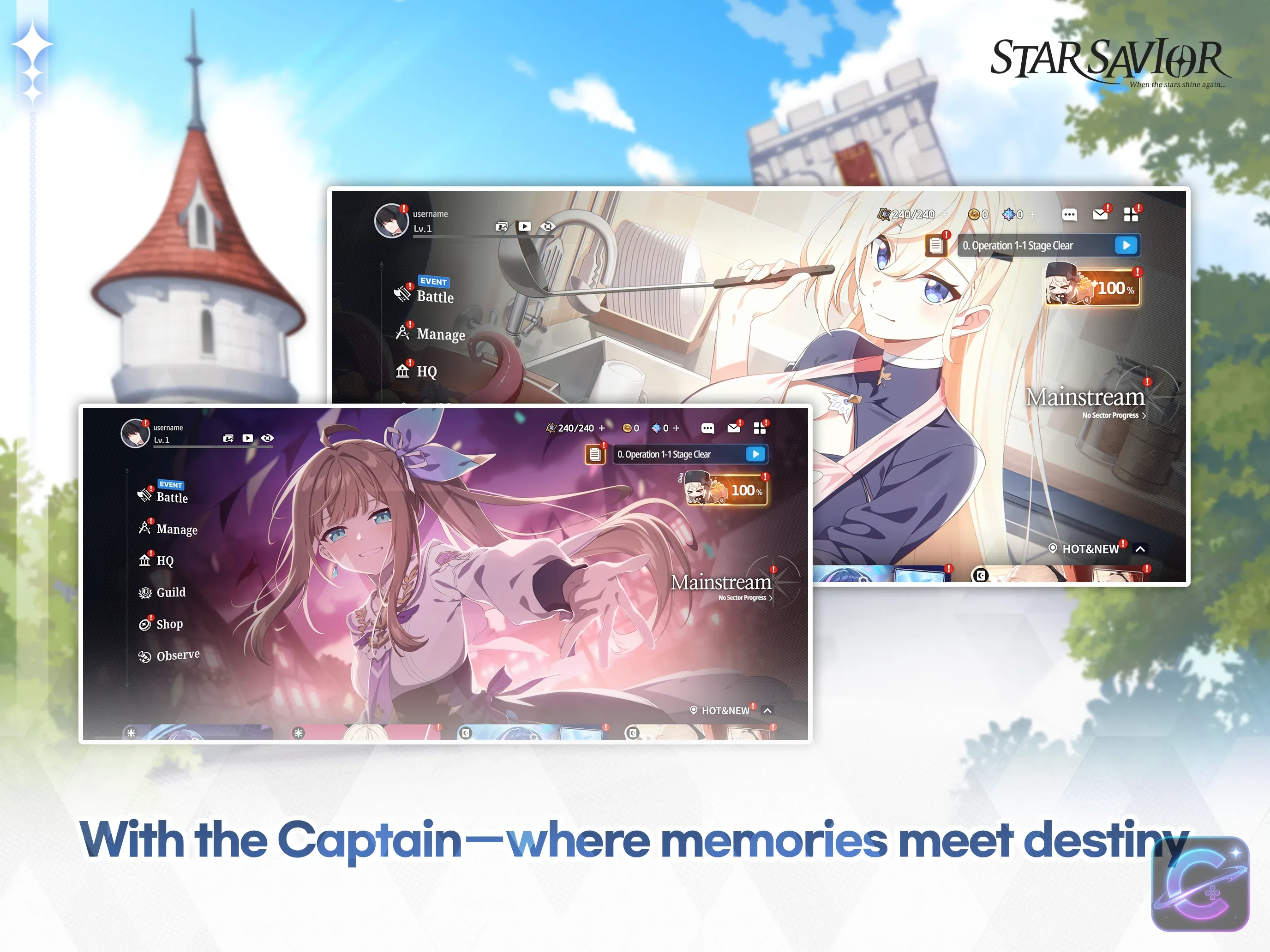 StarSavior characters appear together in another high-resolution scene from the mobile game.