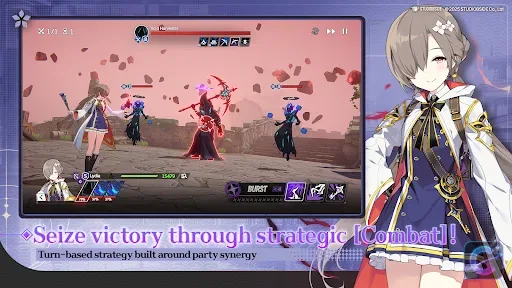 Cinematic skill animation during battle in StarSavior