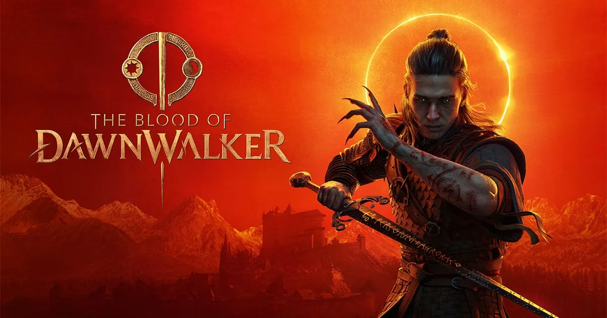 Coen in vampire form against a dark sky, promotional key art for The Blood of Dawnwalker