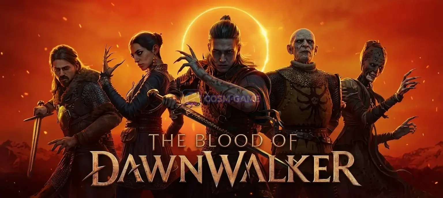 Dark fantasy artwork for The Blood of Dawnwalker featuring Coen and the world of Vale Sangora.