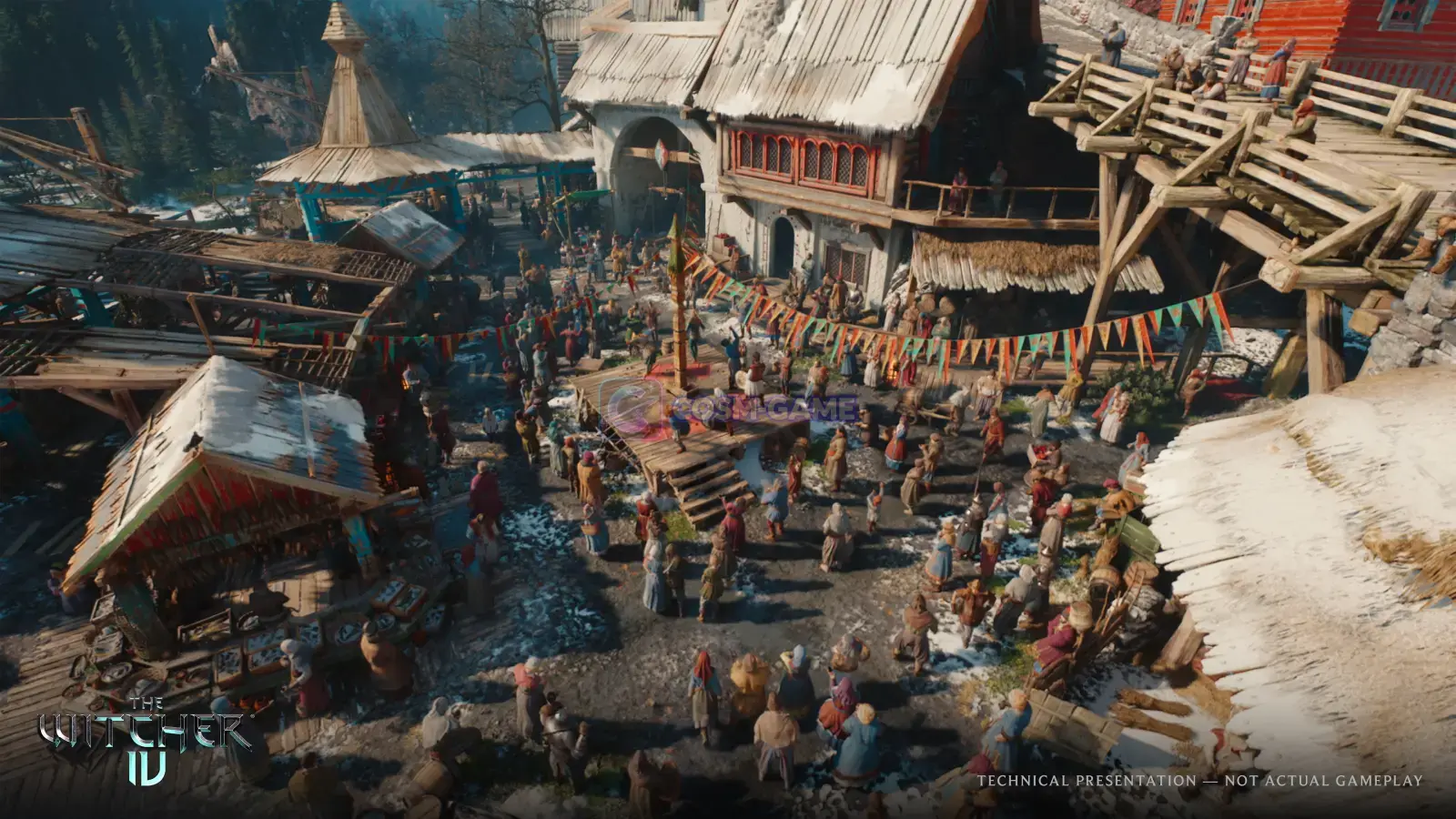 Ciri moves through the crowded streets of the port town Valdrest.