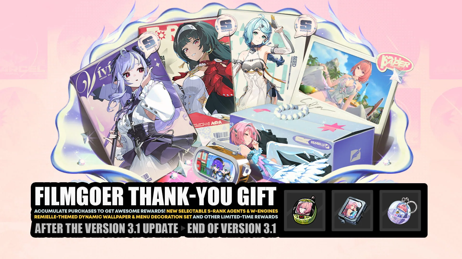 Remielle-themed Zenless Zone Zero Version 3.1 anniversary reward artwork